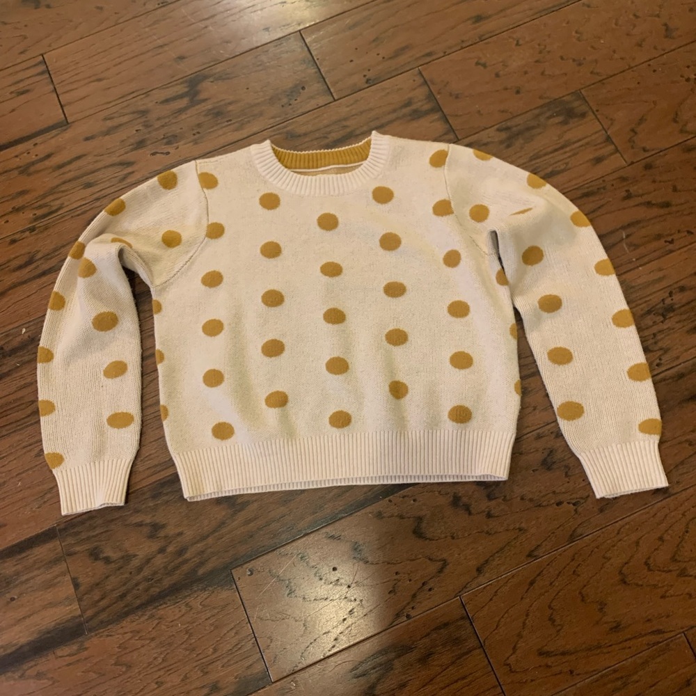 Copper Key Girls Polka Dot Sweater - L